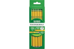 Ticonderoga Wood-Cased Pencils, Pre-Sharpened, #2 HB Soft, Yellow, 30 Count