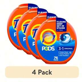 Tide PODS Laundry Detergent Pacs Original Scent  Pack 76 Count Total 3-In-1 Deep Cleaning Capsules $5.02 80% OFF