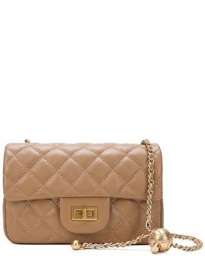 Tiffany & Fred Paris Quilted Leather Crossbody Women's Brown