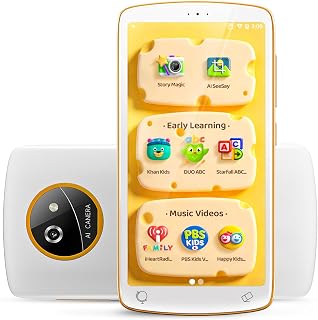 TIMMKOO MP3 Player for Kids with Camera, More Than 10 Educational Apps for Children, Music Phone for Kids & Toddler, 5.5'' Screen MP3 Player with Bluetooth and WiFi, Parental Control, Up to 256GB