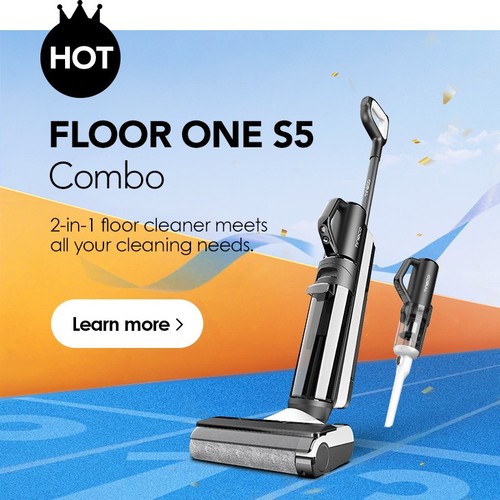 Tineco Floor ONE S5 Combo Smart Wet Dry Vacuum Cleaners, 2-in-1 Cordless Vacuum