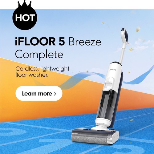 Tineco iFLOOR 5 Breeze Complete Wet Dry Vacuum/Floor Washer