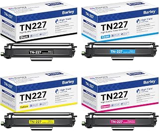 TN227 TN-227BK/C/M/Y High Yield Toner Cartridge 4 Pack Compatible TN227BK TN227C TN227M TN227Y Replacement for Brother TN227 TN-227 MFC-L3770CDW MFC-L3710CW Toner Printer