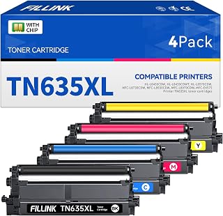 TN635 TN635XL Toner TN-635 High Yield Toner Cartridge Compatible for Brother HL-L8430CDW HL-L8430CDWT HL-L8570CDW MFC-L8730CDW MFC-L8930CDW MFC-L8970CDW EX575 Printer-4 PK