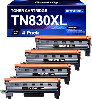 TN830XL TN830 XL/V/R Toner Compatible Replacement for Brother TN830XL TN-830 XL Black for HL-L2460DW DCP-L2640DW MFC-L2820DW L2820DWXL 2405W L2400D L2480DW Toner TN830 V/R,4P