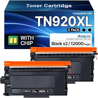 TN920XL Toner Cartridge Compatible for Brother TN920 TN920XXL TN920UXXL | Black Toner Replacement for HL-L6210DW HL-L6210DWT HL-L5210DW HL-L5210DN MFC-L5710DW Printer (2-Pack, with Chip)