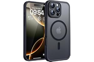 TOCOL for iPhone 16 Pro Case, Compatible with MagSafe, Black | Built-in Magnets, Full Camera & Military-Grade Protection, Anti-Slip Shockproof Translucent Matte Back Phone Cover