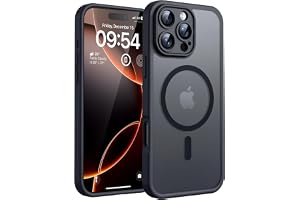 TOCOL for iPhone 16 Pro Max Case, Compatible with Magsafe, Full Camera Protection, Drop Protection, Magnetic Translucent Matte Back Bumper Phone Case for 16 Pro Max 6.9-Inch (Black)