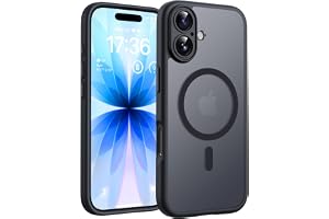 TOCOL for iPhone 17 Case, Compatible with Magsafe, Full Camera Protection, Built-in Magnets, Drop Protection, Translucent Matte Phone Case for iPhone 17 6.3 inch (Black)
