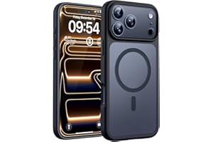TOCOL for iPhone 17 Pro Max Case, Compatible with MagSafe, Black | Built-in Magnets, Full Camera & Military-Grade Protection, Anti-Slip Shockproof Translucent Matte Back Phone Cover