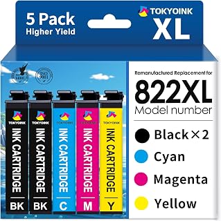TOKYOINK Remanufactured Ink Replacement for Epson 822XL 822 Ink Cartridges