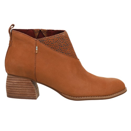 TOMS Leilani Cheetah Round Toe Chelsea Booties Womens Brown Casual Boots 1001583