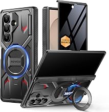 TONGATE for Z Fold 8 Ultra Case, Spin Magnetic Stand, Privacy Screen, Black | Compatible with MagSafe, Anti-Spy, 360&deg; Rotatable Ring Holder, Full Hinge Protection Case for Samsung Galaxy Z Fold 8 Ultra