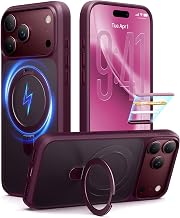 TORRAS Burgundy for iPhone 18 Pro Max Case, Magnetic Stand Hands-Free View