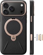 TORRAS for iPhone 18 Pro Max Case Leather, 360 Magnetic Stand, White 6.9"
