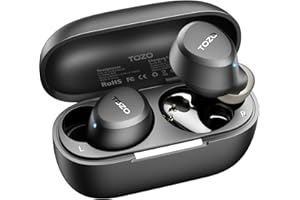 TOZO A1 Wireless Earbuds Bluetooth 5.3 Light Weight in Ear IPX5 Waterproof Headphones 2 Mic for AI Calls, Immersive Premium Sound Bass Headset with Charging Case, 32 Presets EQ Customization via App