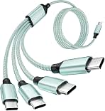 Travel USB C 4 in 1 Charging Cords,Four Type C Ports Mulit Charging Cable