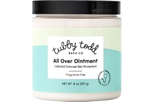 Tubby Todd All Over Ointment, Baby Eczema Cream for Sensitive Skin | Multi-Purpose Baby Skin Relief Cream for Dry Skin, Steroid & Gluten Free, 8 oz,1 Pack, Fragrance Free