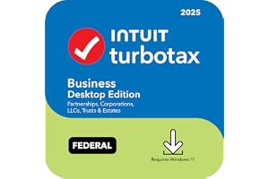 TurboTax Business Desktop Edition 2025, Federal Tax Return [Win11 Download]