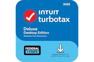 TurboTax Deluxe Desktop Edition 2025, Federal & State Tax Return [Win11/Mac14 Download]