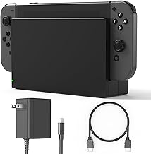TV Dock Station for Switch/Switch OLED Replacement 3-in-1 &ndash; Includes Original IC Module, AC Charger & High-Speed HDMI Cable, Supports 1080P HD Output & Console Charging (Not Compatible with Switch 2)