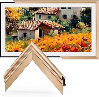TV Frames 75" Deco Only for Samsung The Frame TV and Pro TVs (Fits 2021-2026, LS03A, LS03B, LS03C, LS03D, LS03FA, LS03FW, LS03HE, LS03HW), Alloy Bezel Modern & Minimalist Styles, Easy Installation, Interchangeable Bezels for Home Decor