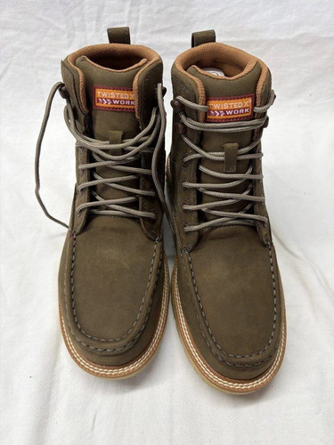 Twisted X Work Boots Mens & Womens Round Toe Leather Shitake MXCW004 NEW IN BOX