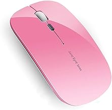 Uciefy Q5 Slim Rechargeable Wireless Mouse, Silent Computer Mouse - Pink