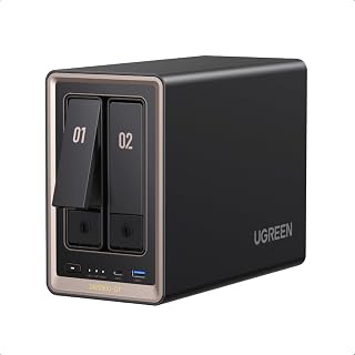 UGREEN DXP2800 GT NAS for Smart Home Enthusiasts, Creators & Freelancers | Smart Home Data Hub, Direct-from-NAS Editing, 10GbE Transfers, Ryzen R2514, Docker & VM, 8GB DDR4, U.2 SSD Support (Diskless)