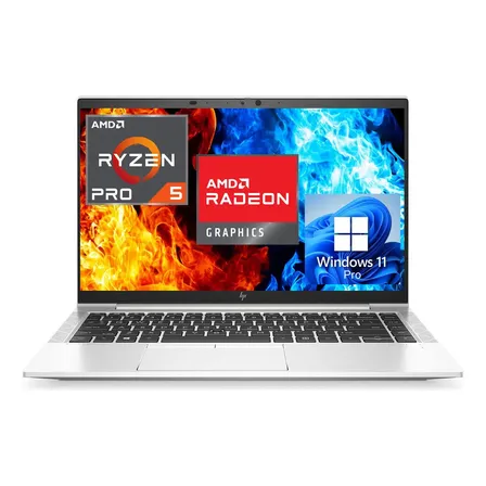 Ultrabook Hp Elitebook 845 G7 Hpeb845g7-r5-16-256-nocam Plateado 14  1920 Px X 1080 Px Disco Ssd 256 Gb Amd Pro 4650u 16gb De Ram - Excelente (Reacondicionado)