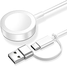 Upgraded for 2in1 USB A/C Apple Watch Charger Magnetic Charging Cable | Home and Travel Essentials Wireless Charger Compatible With iWatch Series Ultra/SE/11/10/9/8/7/SE/6/5/4/3/2-4.9ft