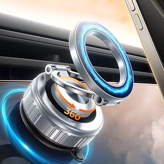 【Upgraded】All Metal for Magsafe Car Mount, Vacuum Magnetic Phone Holder