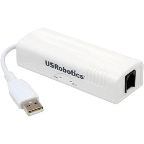 U.S. Robotics USR5637 56K USB Controller Dial-Up External Fax Modem with Voice