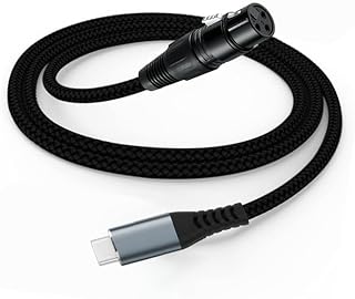 USB-C to XLR Female Cable,3-Pin Balanced Audio Cable with Threaded Metal Connector&ndash;Compatible with Tablets,Laptops,Smartphones&ndash;3.3ft/1M (3.3ft/1M USB-C to XLR Female)