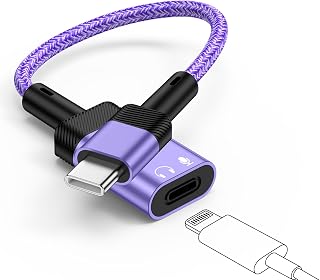 USB Type C to Lightning Audio Adapter for Samsung Galaxy S26 Ultra S26 A17