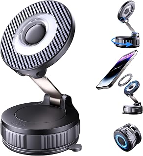 Vacuum Magsafe Car Phone Holder [120+ LB Strongest Suction & 3000gf Strongest Magnetic] 360&deg; Adjustable Magnetic Car Phone Mount, Phone Holders for Your Car for iPhone 17 Pro Max 16 15 14 13 12 Plus