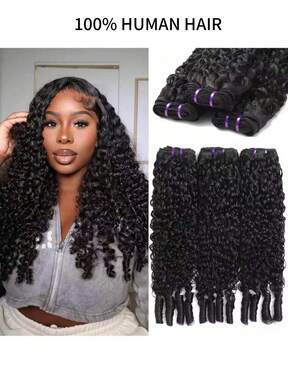 VALLBEST Burmese Curly Human Hair Bundles  16 18 20Inch Curly Bundles Unprocessed Burmese Raw Hair Extension Real Human Hair Natural Color $11.51 Flash Sale