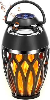 Vanten Outdoor Bluetooth Speakers, Bluetooth 5.0 Led Flame Speaker, IPX5 Waterproof Flame Torch Atmosphere Speaker, Patio Speakers Gifts for Men Women, Decorations for Party Garden Home