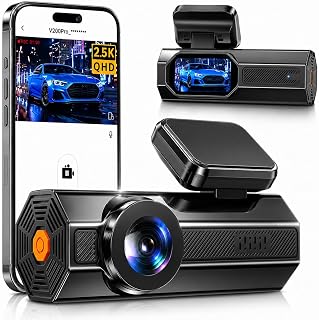 VEEMENT 2.5K Dash Cam Front, Mini Car Camera with App, 2.4G WiFi Smart Dash Cam for Cars, WDR Night Vision, 24H Parking Mode, G-Sensor, Heat Resistant, Supports 256GB Max