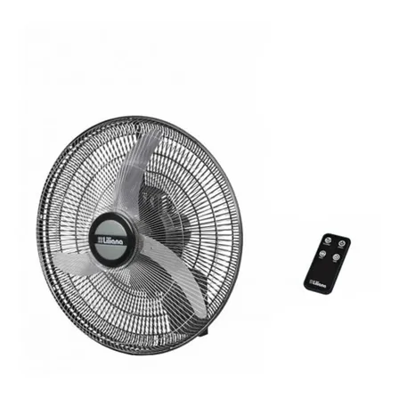 Ventilador De Pared Liliana Vwc2016 Orbital Remoto 20  3 Vel 50.8 Cm 50hz Negro Plata Metal 3