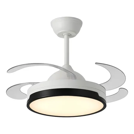 Ventilador De Techo Retr&aacute;ctil Ambi O 4 Aspas LED 3 Tonos Control Remoto