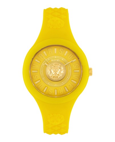 Versus Versace Womens  Yellow 39mm Strap Fashion Watch