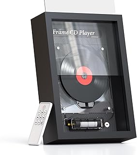 Vertical CD Player for Wall & Desk,MONODEAL Wall CD Players for Home,Hi-Fi Bluetooth Transmitter (Requires External Speaker), 8H Rechargeable Battery,Transparent Industrial Art Decor | Hi-Fi Bluetooth Transmitter 8H Rechargeable Battery,Transparent Indust