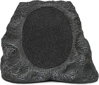 Victrola Rock Speaker Connect, Granite, Wireless Outdoor with Bluetooth 5.3, 22-Hour Battery Life, with Solar Charging, Link Up to 20 Rock Speakers, IP65 Water & Dust Resistant