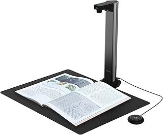 VIISAN DL16 Book Scanner, A3 Overhead Document Scanner with 16MP Camera, 300 DPI, OCR, Auto Page Flattening, Anti-Glare LED Lighting for Books, Archives, Artwork and Large Documents, Windows/Mac