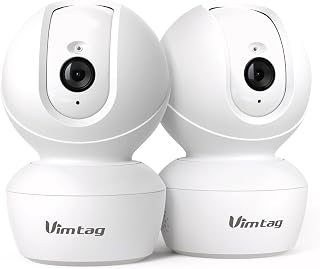 VIMTAG 4MP 5G Indoor Camera, Dog Camera with Speaker Pan 360&deg; View, Cameras for Home Security Pet Baby with Motion Tracking Night Vision Phone App, 2-Way Audio, 24/7 SD & Cloud Storage,w/Alexa, 2Pack