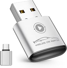 vnilrgle Wireless CarPlay Adapter for Apple iPhone（2026 Upgraded） Mini Design, Converts Factory Wired to Wireless Adapter for CarPlay, Plug and Play, Auto Connect Fast and Stable(White)