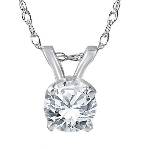 VS .33 - 1.50Ct Diamond Pendant Necklace 14k White or Yellow Gold Lab Grown