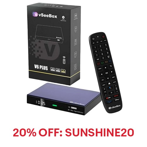 vSeeBox V6 Plus 8K UHD Streaming Media Player WiFi HDMI Black
