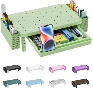 WALI Computer Monitor Stand with Storage and Pen Holder